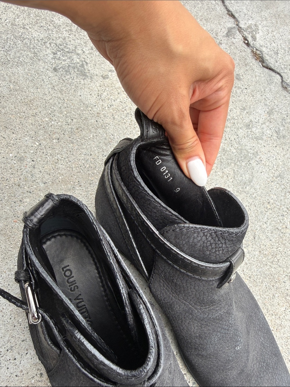 Louis Vuitton Men's Black Suede Cutout Chukka Boots - Picture 7 of 9